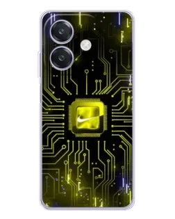 Чохол для OPPO A3x з картинкою «Nike — золота іскра»