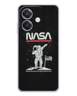Чохол для OPPO A3x з картинкою «NASA — крокуємо по Місяцю»