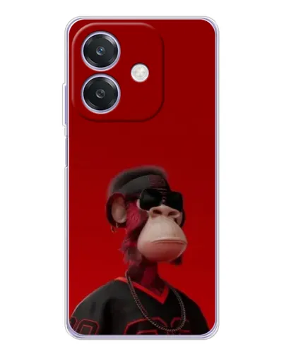 Чохол для OPPO A3x з картинкою «Bored Ape в червоному» Чохол для OPPO A3x з картинкою «Bored Ape в червоному»