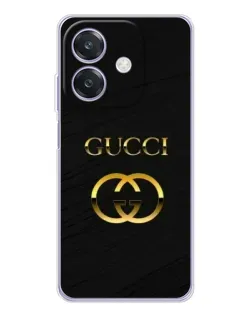 Чохол для OPPO A3x з картинкою «Золотий логотип Gucci»