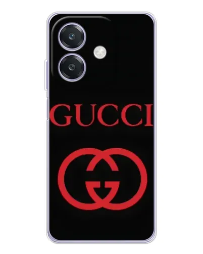 Чохол для OPPO A3x з картинкою «Gucci — червоний логотип»