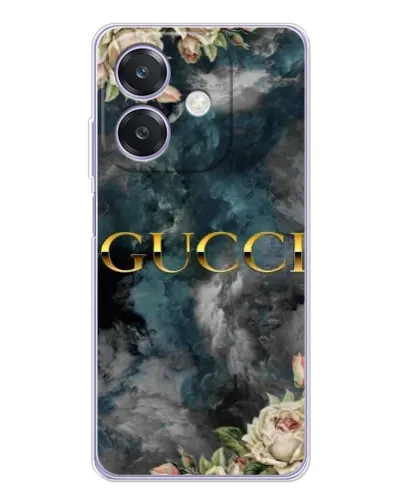 Чохол для OPPO A3x з картинкою «Абстрактні квіти Gucci»