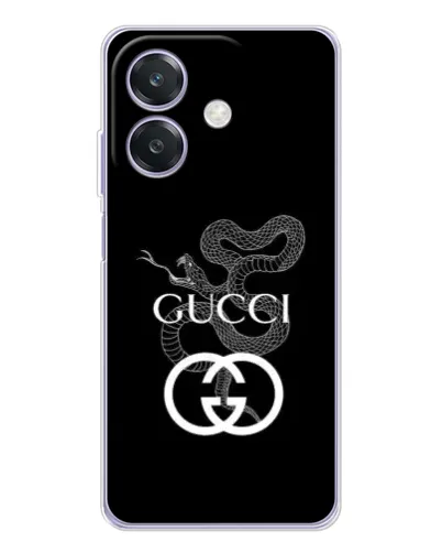 Чохол для OPPO A3x з картинкою «Gucci — срібна змія»