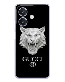 Чохол для OPPO A3x з картинкою «Gucci — срібний лев»
