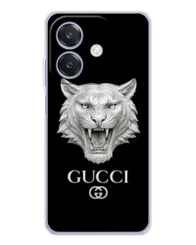 Чохол для OPPO A3x з картинкою «Gucci — срібний лев» Чохол для OPPO A3x з картинкою «Gucci — срібний лев»