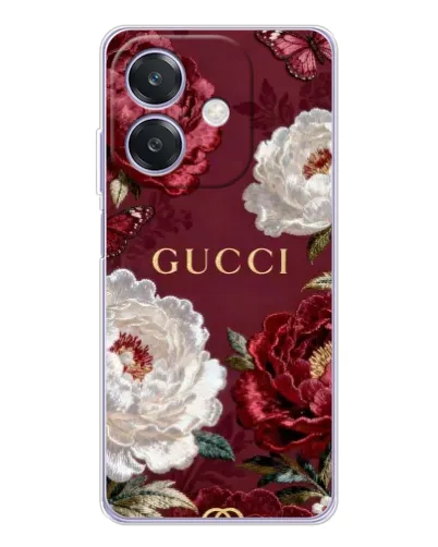 Чохол для OPPO A3x з картинкою «Gucci — бордові троянди» Чохол для OPPO A3x з картинкою «Gucci — бордові троянди»