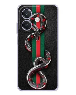 Чохол для OPPO A3x з картинкою «Gucci — змія на смузі»