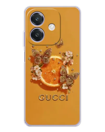 Чохол для OPPO A3x з картинкою «Gucci — золоті метелики» Чохол для OPPO A3x з картинкою «Gucci — золоті метелики»