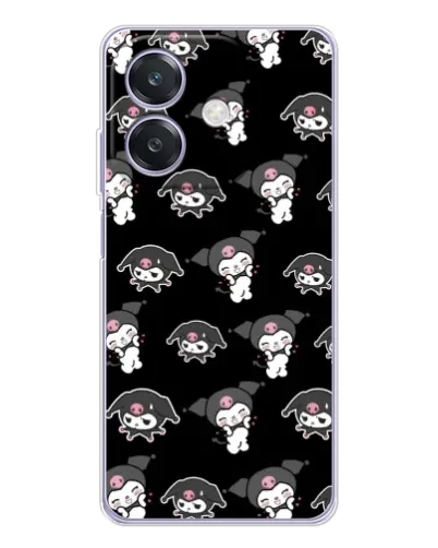 Чохол для OPPO A3x з картинкою «Чорний паттерн Kuromi» Чохол для OPPO A3x з картинкою «Чорний паттерн Kuromi»