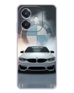 Чохол для OPPO A3x з картинкою «BMW в білому диму»
