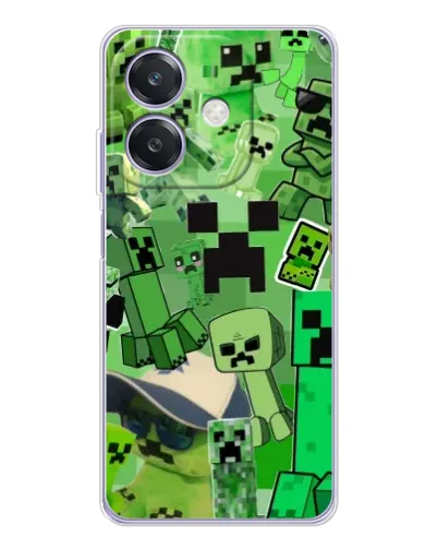 Чохол для OPPO A3x з картинкою «Кріпери Minecraft»