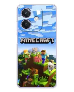 Чохол для OPPO A3x з картинкою «Minecraft класичний світ»