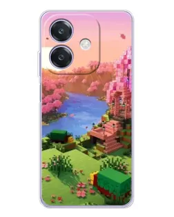 Чохол для OPPO A3x з картинкою «Рожеве дерево Minecraft»