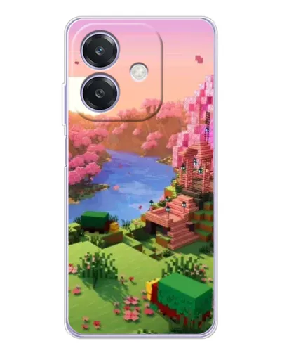 Чохол для OPPO A3x з картинкою «Рожеве дерево Minecraft»