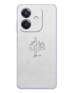 Чохол для OPPO A3x з картинкою «Івана 3:16 Хрест» Чохол для OPPO A3x з картинкою «Івана 3:16 Хрест»