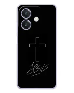 Чехол для OPPO A3x с картинкой «Графический крест Jesus»