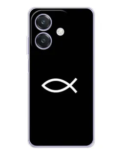 Чехол для OPPO A3x с картинкой «Символ рыбы Jesus»