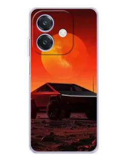 Чохол для OPPO A3x з картинкою «Cybertruck на Марсі»