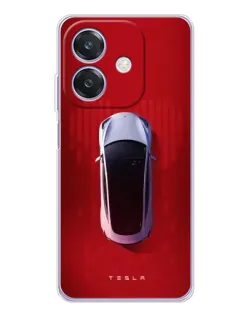 Чохол для OPPO A3x з картинкою «Tesla Top View»