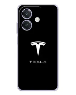 Чохол для OPPO A3x з картинкою «Tesla White Logo»