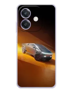 Чохол для OPPO A3x з картинкою «Cybertruck у пустелі»