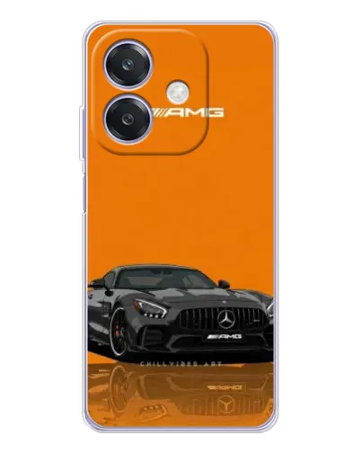 Чохол для OPPO A3x з картинкою «Помаранчевий Mercedes AMG»