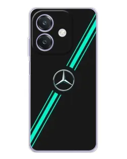 Чехол для OPPO A3x с картинкой «Спортивные линии Mercedes»