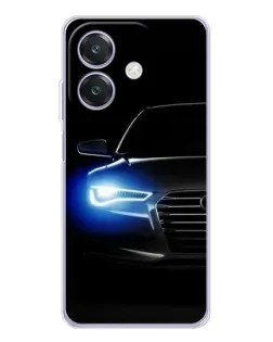 Чохол для OPPO A3x з картинкою «Неоновий погляд Audi»