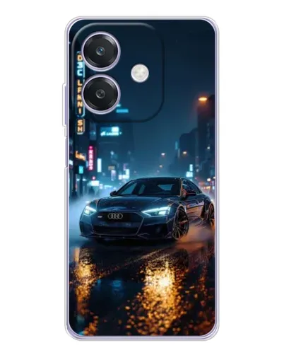 Чохол для OPPO A3x з картинкою «Нічне місто та Audi»
