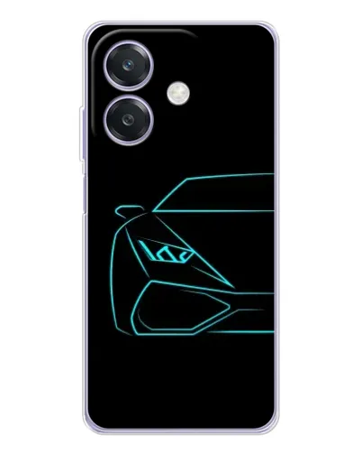 Чохол для OPPO A3x з картинкою «Блакитний силует Lamborghini» Чохол для OPPO A3x з картинкою «Блакитний силует Lamborghini»