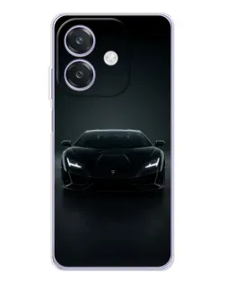 Чохол для OPPO A3x з картинкою «Чорний Lamborghini Aventador»
