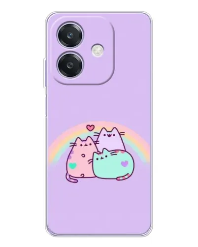 Чохол для OPPO A3x з картинкою «Веселкові Пушини» Чохол для OPPO A3x з картинкою «Веселкові Пушини»