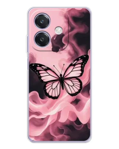 Чохол для OPPO A3x з картинкою «Метелик у диму»