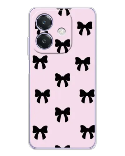 Чохол для OPPO A3x з картинкою «Чорні банти Coquette»