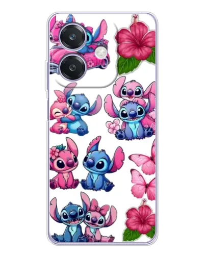 Чохол для OPPO A3x з картинкою «Стікери Stitch та Angel»
