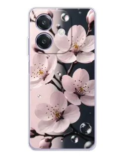 Чохол для OPPO A3x з картинкою «Ніжня сакура та краплі»