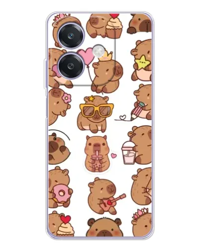 Чохол для OPPO A3x з картинкою «Стікерпак з капібарами» Чохол для OPPO A3x з картинкою «Стікерпак з капібарами»