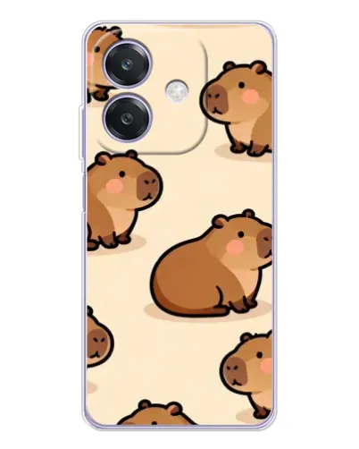 Чохол для OPPO A3x з картинкою «Паттерн милих капібар» Чохол для OPPO A3x з картинкою «Паттерн милих капібар»