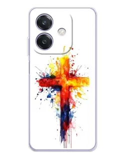 Чехол для OPPO A40m с картинкой «Акварельный крест»