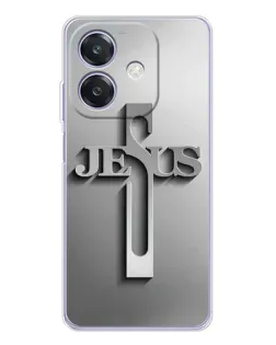 Чехол для OPPO A40m с картинкой «Металлический крест Jesus» Чехол для OPPO A40m с картинкой «Металлический крест Jesus»