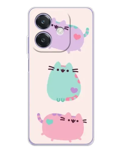 Чехол для OPPO A40m с картинкой «Pusheen трио» Чехол для OPPO A40m с картинкой «Pusheen трио»