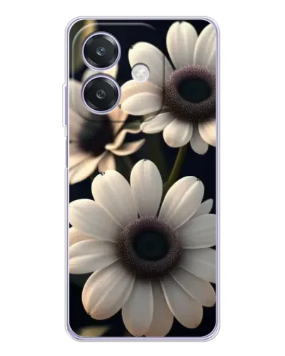 Чохол для OPPO A40m з картинкою «Білі маргаритки макро»