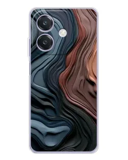 Чехол для OPPO A40m с картинкой «Цветные волны каньона»