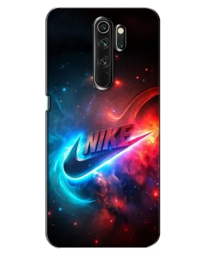 Чехол для OPPO A5 (2020) с картинкой «Огненный логотип Nike»