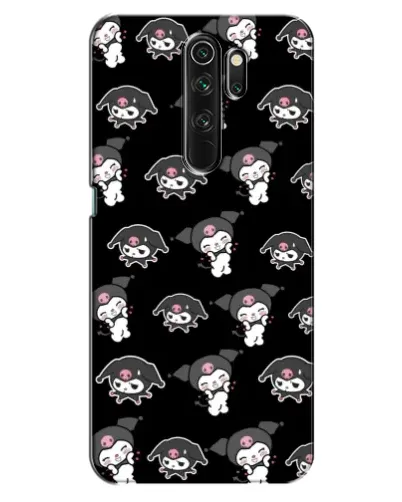Чехол для OPPO A5 (2020) с картинкой «Черный паттерн Kuromi»
