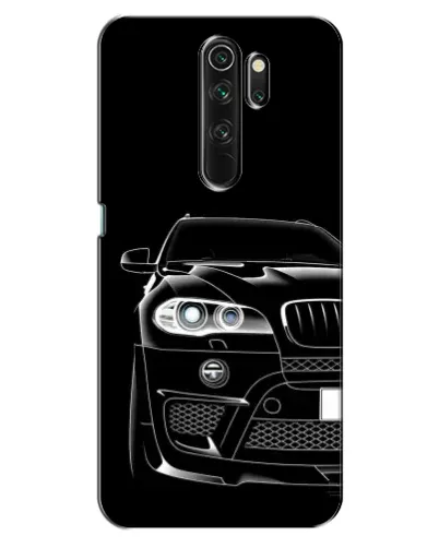 Чехол для OPPO A5 (2020) с картинкой «Темный силуэт BMW»