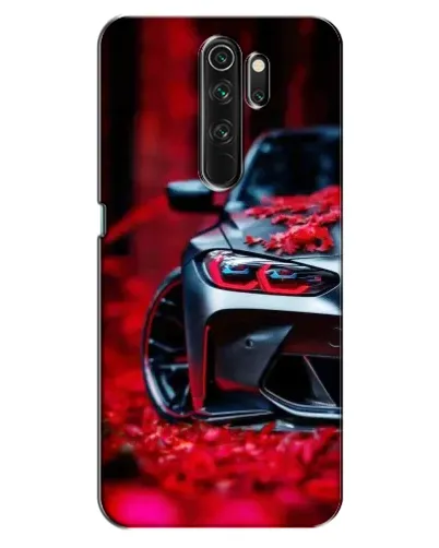 Чехол для OPPO A5 (2020) с картинкой «Спортивная BMW и цветы»
