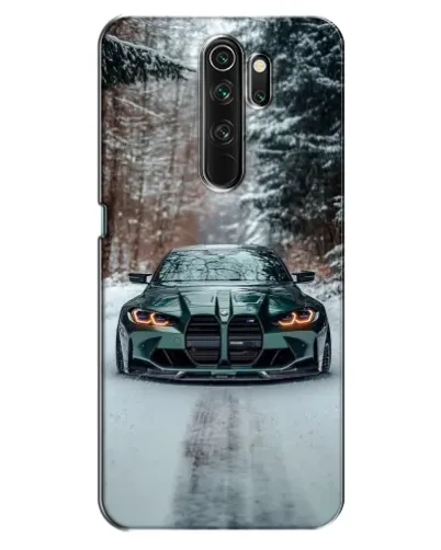 Чехол для OPPO A5 (2020) с картинкой «BMW в зимнем лесу»