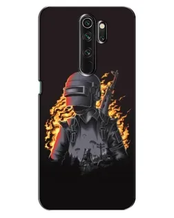 Чехол для OPPO A5 (2020) с картинкой «PUBG — огненный силуэт»