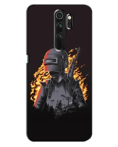 Чехол для OPPO A5 (2020) с картинкой «PUBG — огненный силуэт»